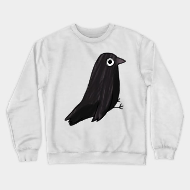 Sitting crow illustration Crewneck Sweatshirt by Mayarart